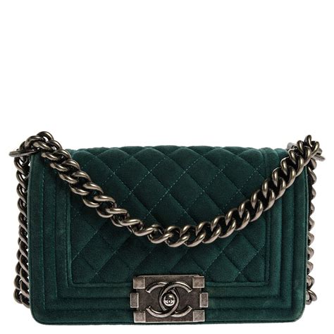 green velvet chanel bag|Chanel velvet flap bag.